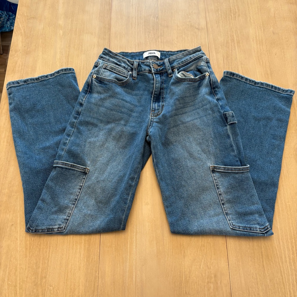 Just Black Denim Blue Denim Women's Cargo Jeans